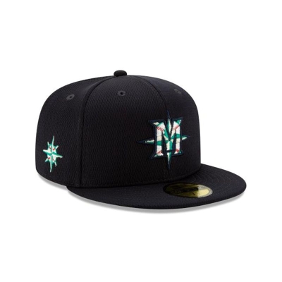 Seattle Mariners Gorra | New Era MLB Batting Practice 59fifty Fitted Cap Mexico - Azules